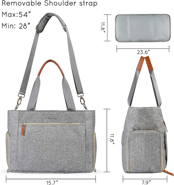 mommore Breast Pump Bag Diaper Tote Bag - Image 6