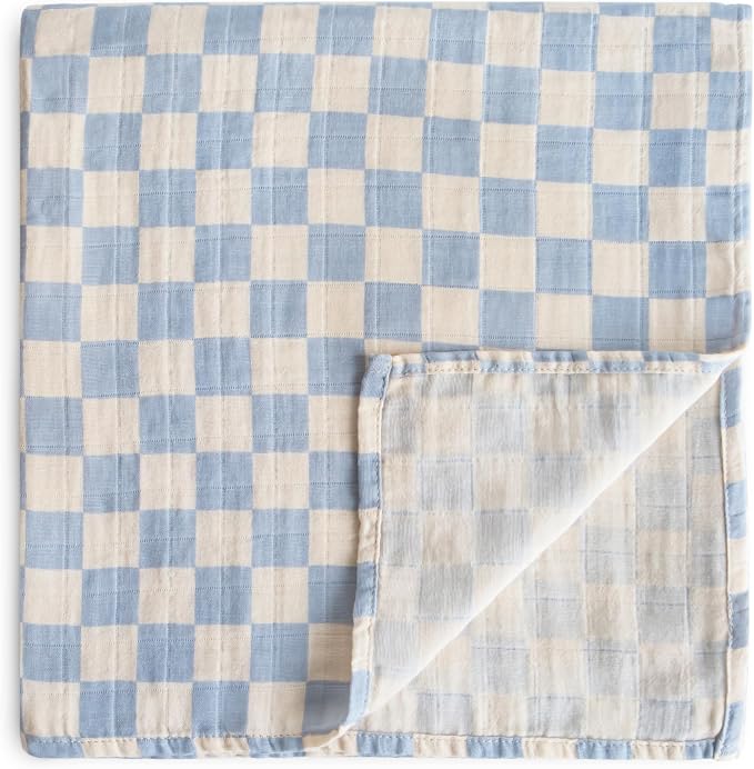mushie Muslin Baby Swaddle Blanket | 100% Organic Cotton by mushie