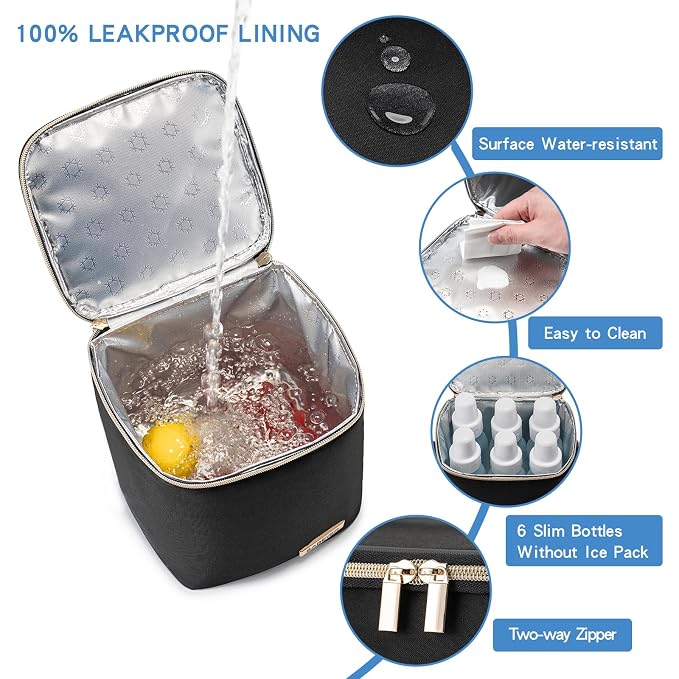 Breastmilk Cooler Bag with Ice Pack Fits 4 Baby Bottles Up to 9 Ounce, Baby - Image 2
