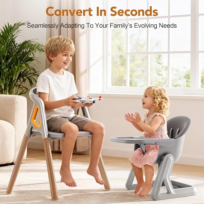 CoziBB Baby High Chair, 6-in-1 Convertible Growing Baby High Chair - Image 4