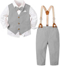 SANGTREE Boys Cotton Linen Suit Formal Set Baby Clothes Boy Gentleman Wedding by Weaimtoprovidecustomerbothgoodserviceandbestproductingoodvalue