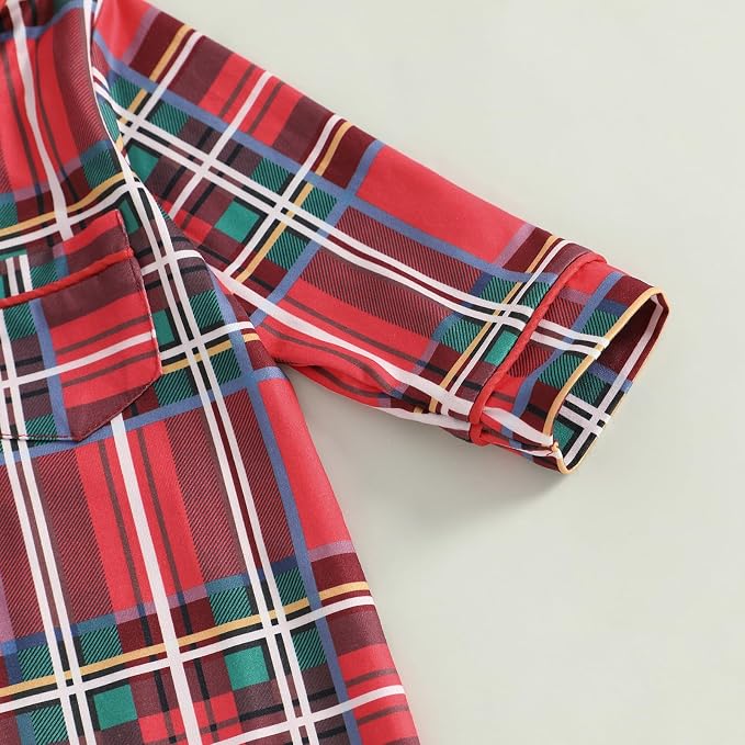 Balaflyie Baby Girl Button Down Pajamas Romper One-Piece Jumpsuit Long Sleeve - Image 4