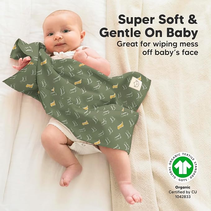 Organic Burp Cloths Baby Boy, Girl - Image 4