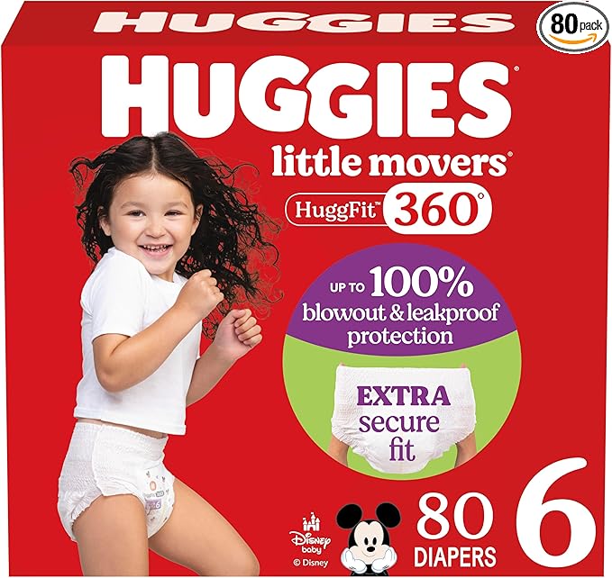 Huggies Size 6 Baby Diapers, Little Movers HuggFit 360° Baby Diapers by Huggies%C2%AE
