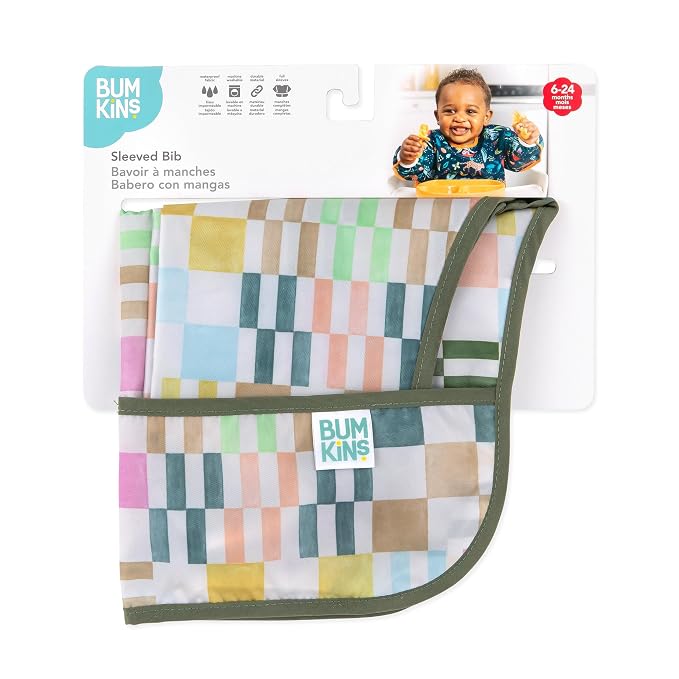 Bumkins Sleeved Bib for Girl or Boy, Baby and Toddler for 6-24 Mos, Essential - Image 6