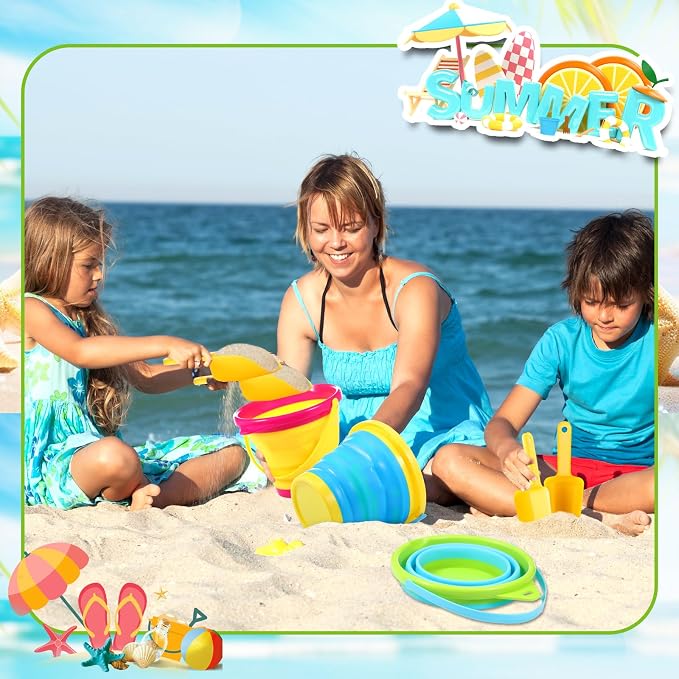 Realspring 3 Sets Collapsible Sand Buckets - Image 7
