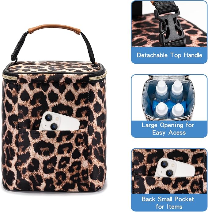 BreastMilk Cooler Bag with Ice Pack Fits 4 Baby Bottles Up to 9 Ounce, Baby - Image 4