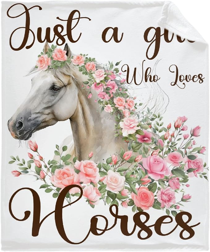 Just A Girl Who Loves Horses Blanket - Image 2