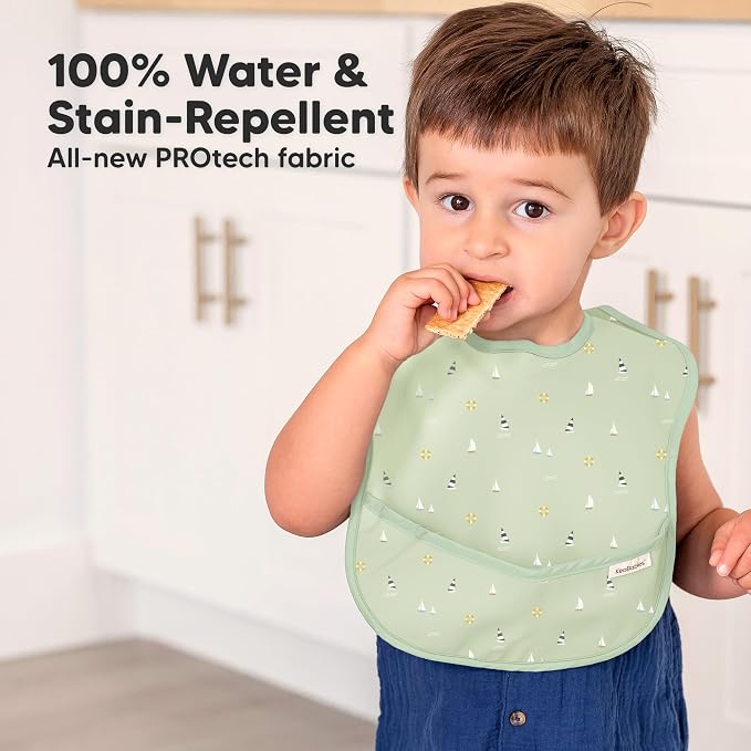 3-Pack Waterproof Baby Bibs for Eating - Image 2