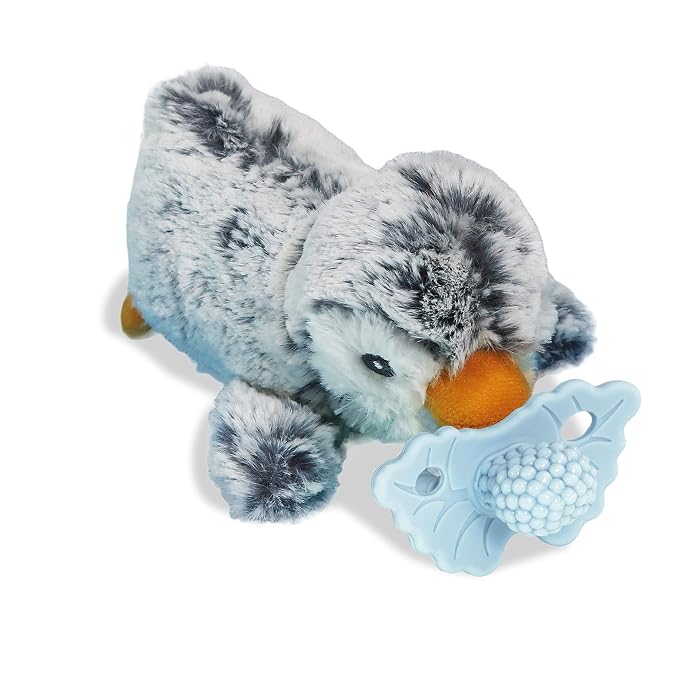RaZbaby Penguin RaZbuddy w/RaZberry Teething Relief Pacifier – Soothes Sore by RaZbaby