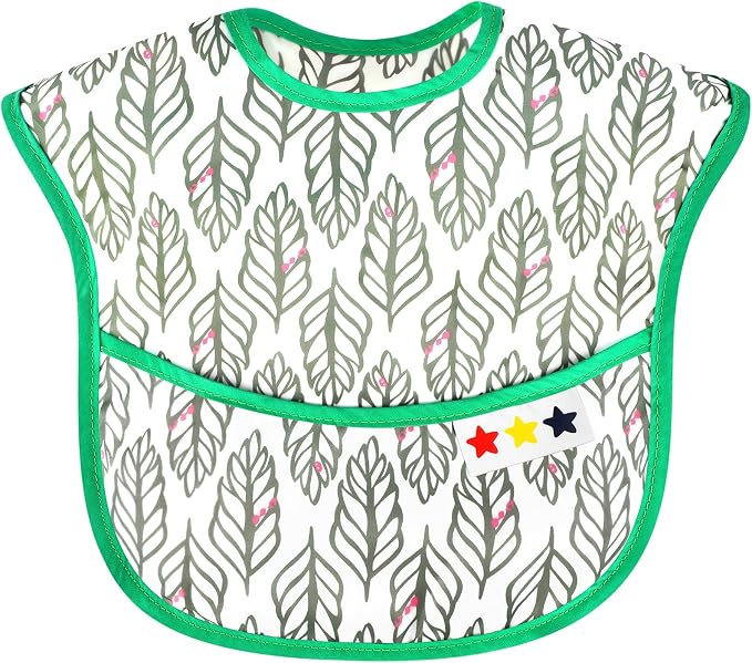 Accmor Baby Bibs, Waterproof Baby Toddler Bibs, Apron Smock Bib - Image 9