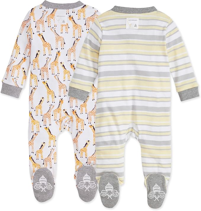 Burt’s Bees Baby Boys' One-Piece Sleep and Play 100% Organic Cotton PJs - Image 2