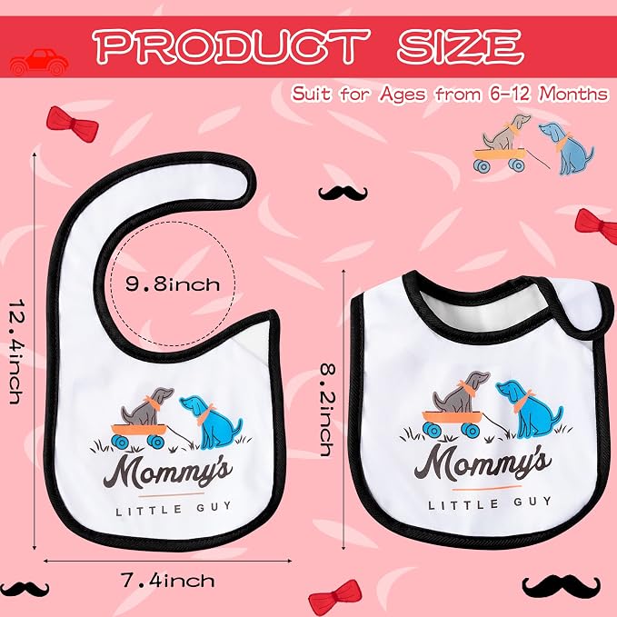 7Pcs Cotton Waterproof Baby Bibs Hook Loop Closure Newborn Bib Keepsake Baby - Image 2