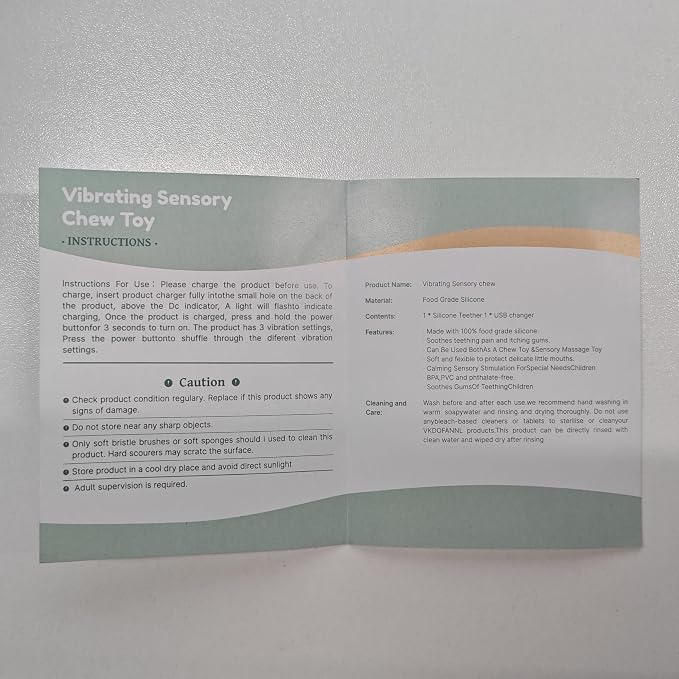 Vibrating Sensory Chew Toy, Teether Teething Toys - Image 8
