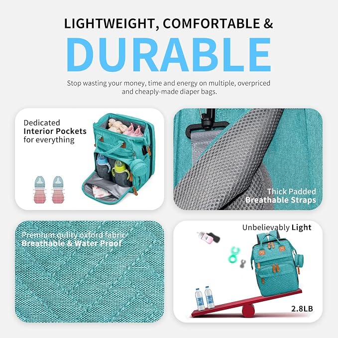 KABAQOO Diaper Bag Backpack - Image 4