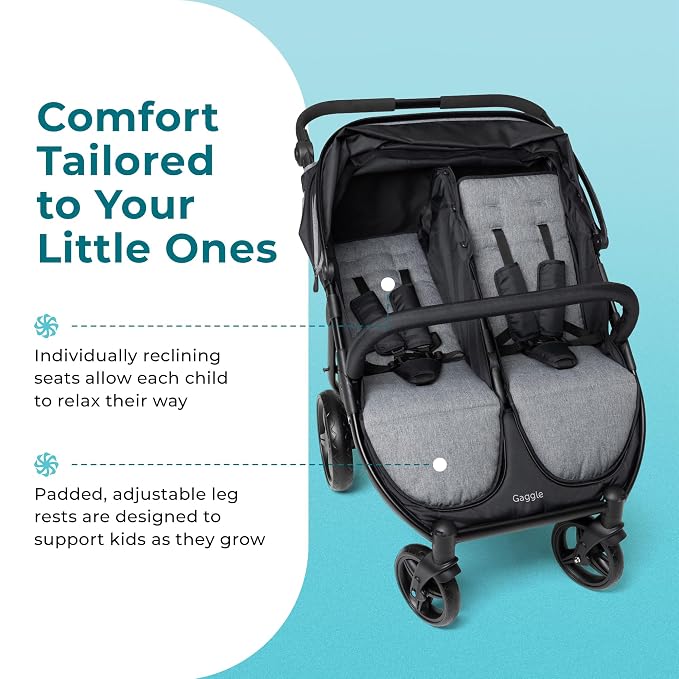 Gaggle by Foundations Roadster Duo Side by Side Double Stroller | Lightweight - Image 8