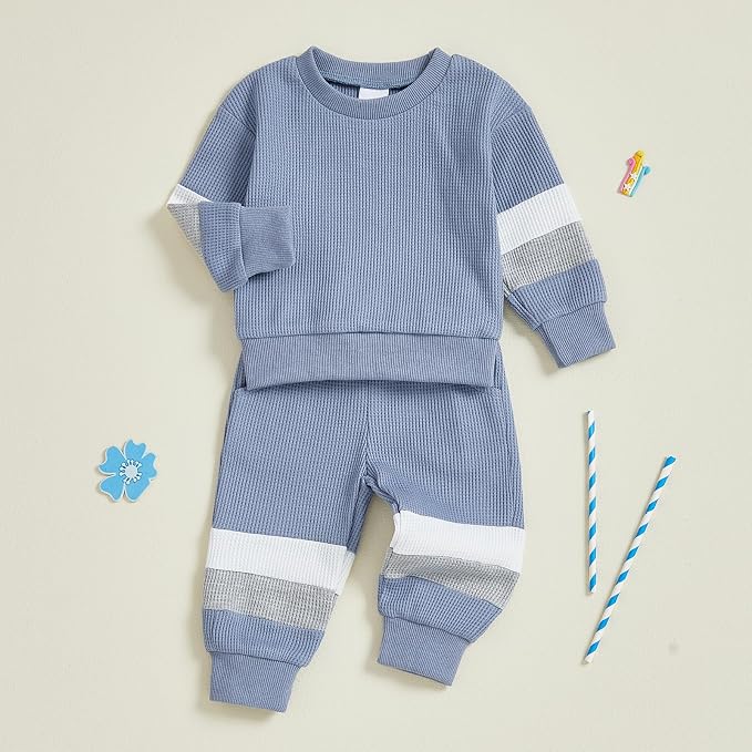 Kuriozud Toddler Baby Boy Fall Winter Clothes Long Sleeve Crewneck Pullover - Image 4