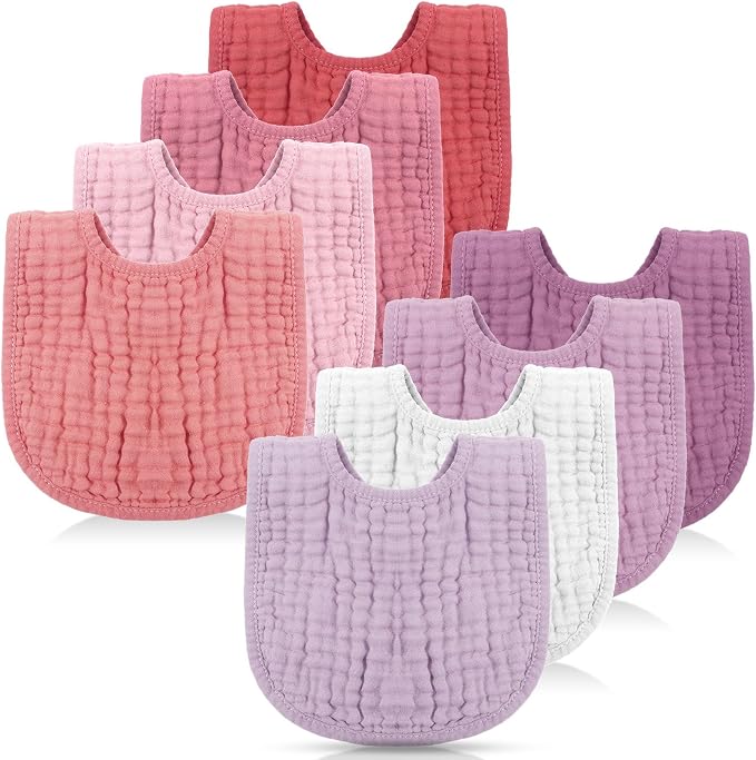Frienda 8 Pcs Muslin Baby Bibs Cotton Bandana Drool Bibs Bulk by Frienda