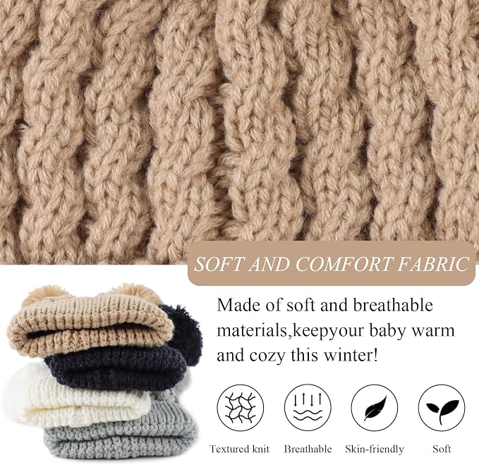 Yuoahcn Baby Girl Beanie Winter Baby Boy Hat - Image 3