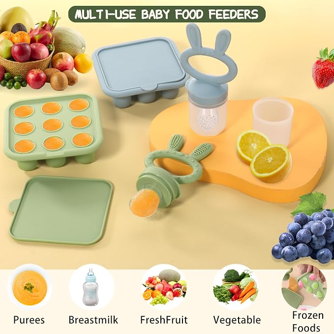 WAJIAYON Baby Breastmilk Popsicle Molds & Babies Fruit Feeder, Infant Food - Image 7
