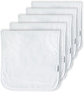 5-Pack Organic Cotton Burp Cloths – Large, Ultra-Soft 3-Layer Towels by KiddyStar%C2%AE