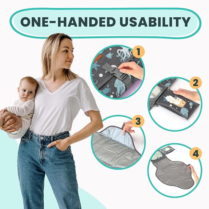 Portable Changing Pad for Baby, Travel Diaper Changing Pad for Newborn - Image 9