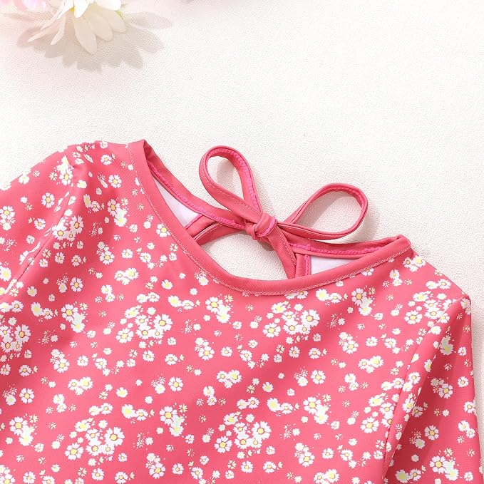 YOUNGER TREE Infant Baby Girls Swimsuit Long Sleeve Swimsuits One Piece - Image 4