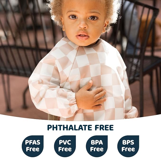 Tiny Twinkle Long Sleeve Bib for Babies & Toddlers – Waterproof Smock Bib for - Image 9
