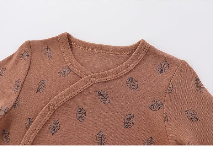 Unisex Baby Boy Girl Footies Rompers Cotton Long Sleeve 3 Pack Infant Jumpsuits - Image 2