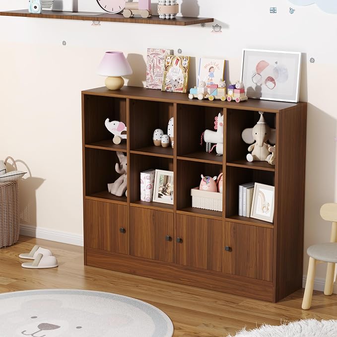 Brown Bookshelf, Wood Bookcase - Image 4