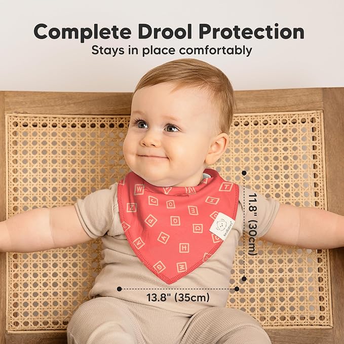 8-Pack Organic Baby Bandana Bibs - Image 5