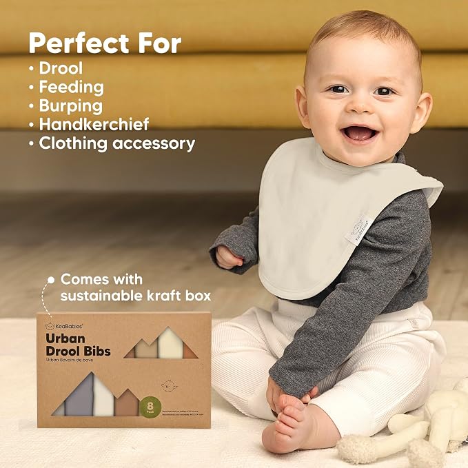 8-Pack Organic Baby Bibs for Boys, Girls - Image 7