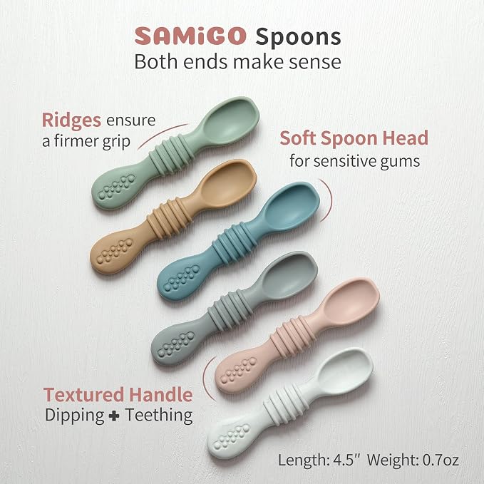 SAMiGO Silicone Baby Bowl and Spoon Set - Image 6