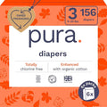 Pura Hypoallergenic Diapers, Size 3 Monthly Pack, Suitable by MyPura