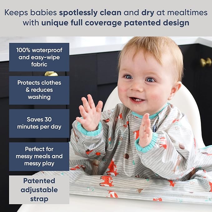 BIBaDO - Long Sleeve Baby Bibs - Babies & Toddlers 6-36 Months - Coverall Baby - Image 2