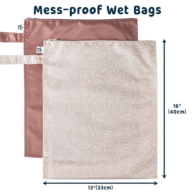 Tiny Twinkle Wet Dry Bag – 2 Pack Reusable Waterproof & Mess Proof Wet Bags - Image 4