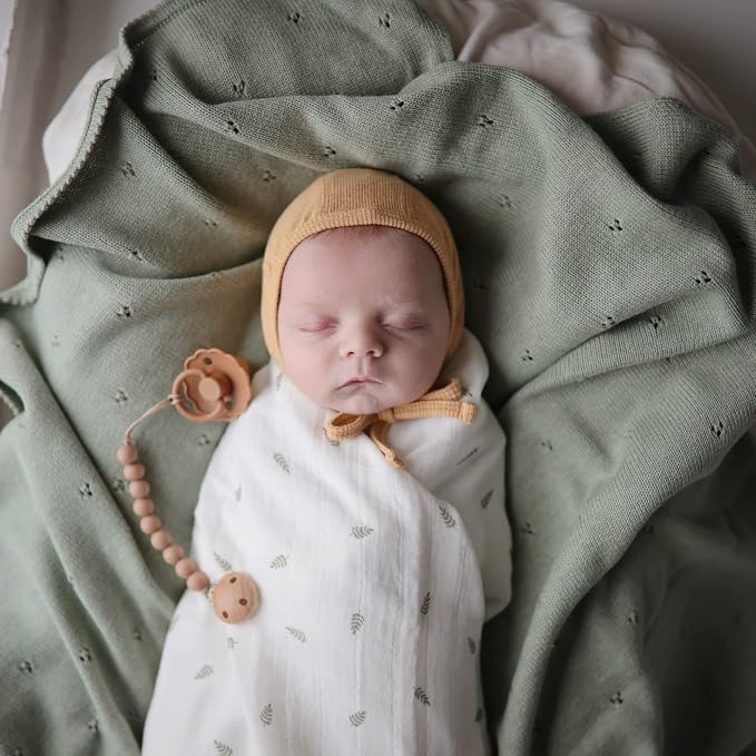 mushie Muslin Baby Swaddle Blanket | 100% Organic Cotton - Image 3