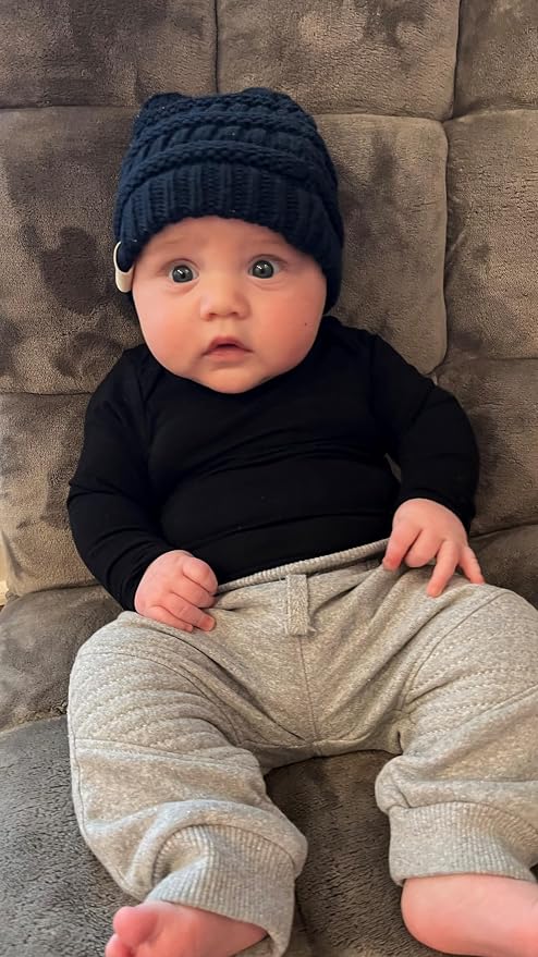 Funky Junque Baby Winter Hat – Cute Newborn Hats, Cozy Warm Infant Beanie - Image 3