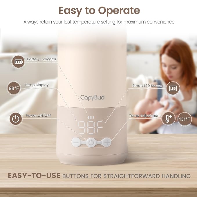 Portable Bottle Warmer for Travel, 12 Oz Milk Warmer for Breastmilk Formula - Image 7