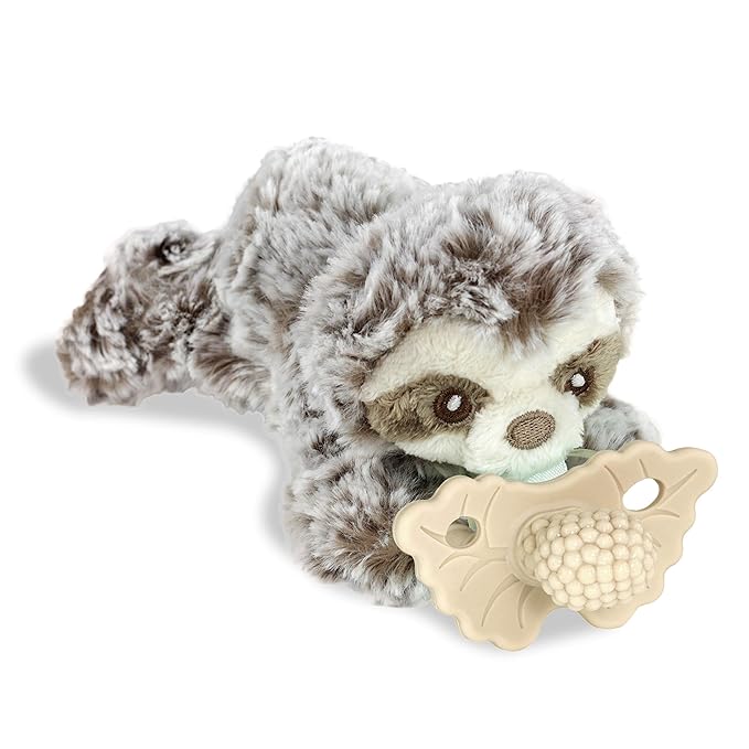 RaZbaby Sloth RaZbuddy w/RaZberry Teething Relief Pacifier – Soothes Sore Gums by RaZbaby