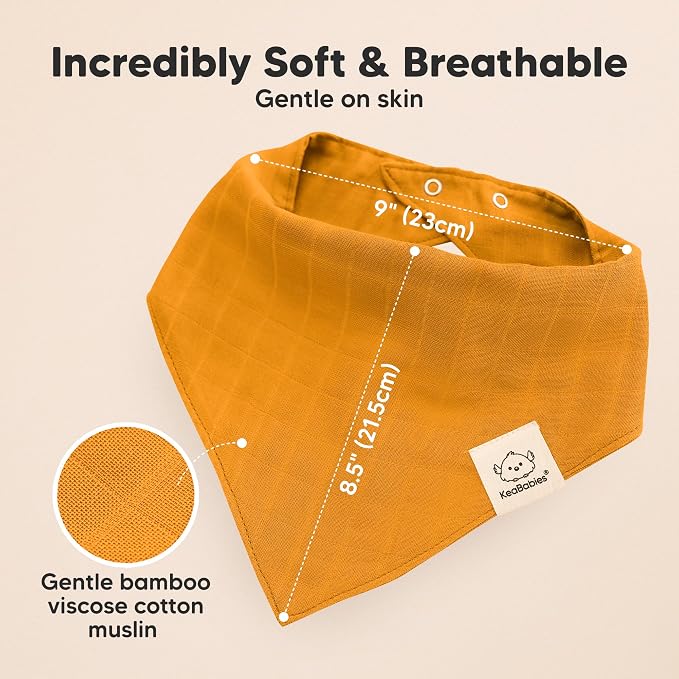 8-Pack Muslin Baby Bibs for Boys, Girls - Image 3