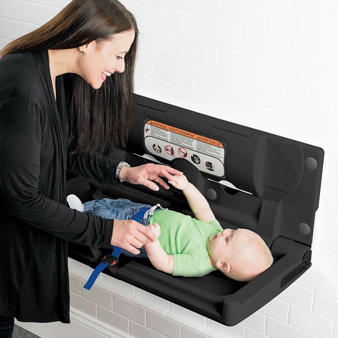 Foundations Classic Horizontal Wall-Mounted Baby Changing Station - Image 8