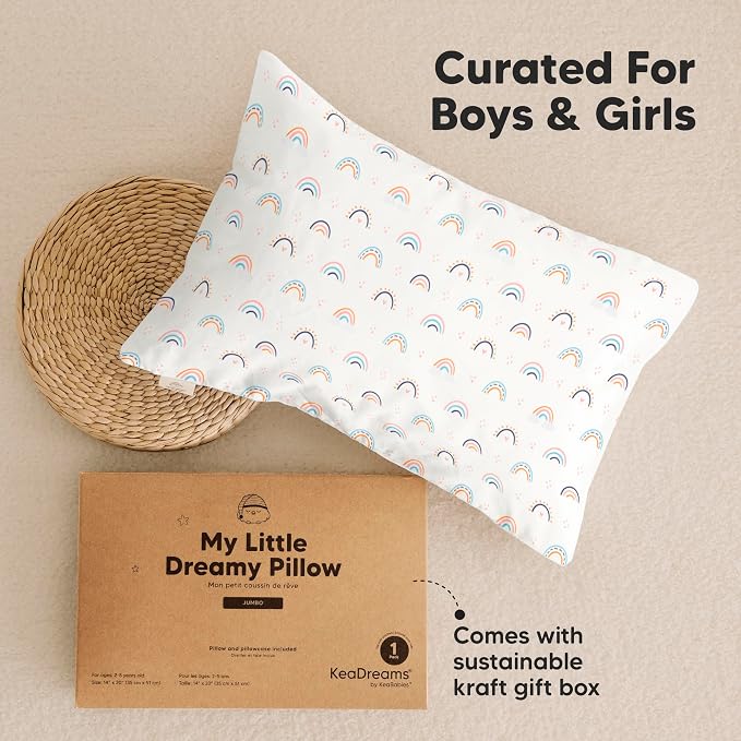 KeaBabies Toddler Pillow with Pillowcase, Jumbo 14X20 - Image 9