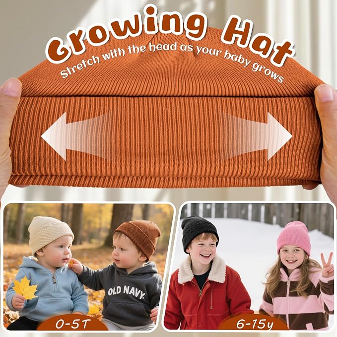 ZOORON Toddler Beanie Baby Boys Girls Beanies Kids Winter Hats Children Knit - Image 3