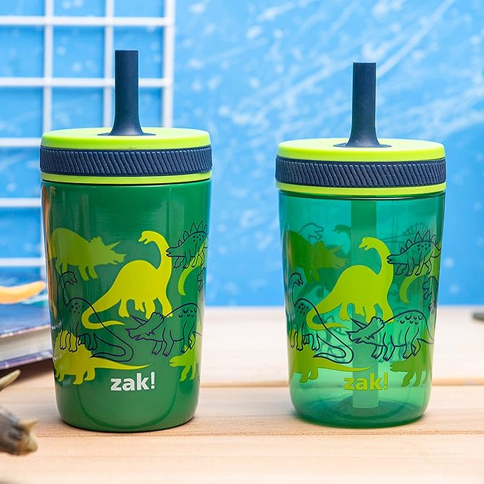 Zak Designs Dino Camo Kelso Tumbler 3pc Set, Leak-Proof Screw-On Lid - Image 9