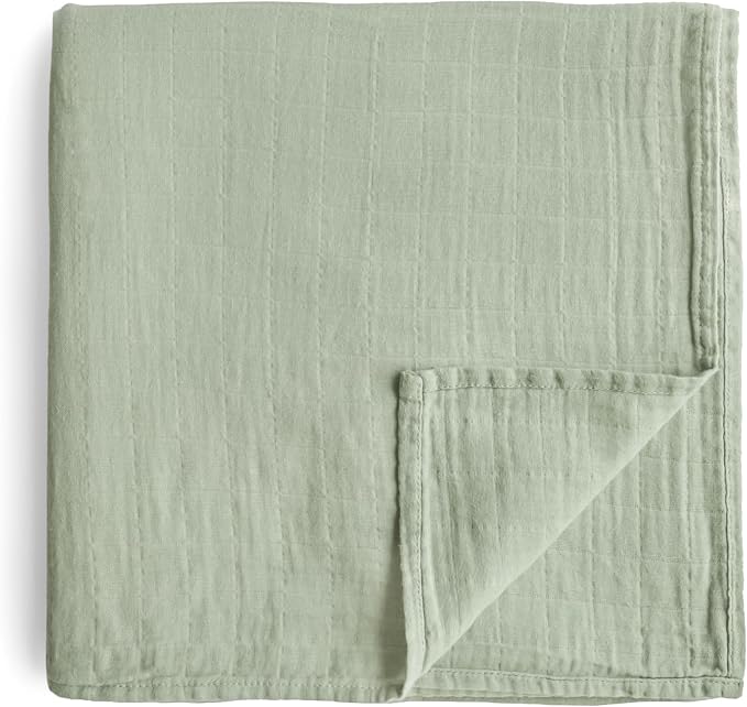 mushie Muslin Baby Swaddle Blanket | 100% Organic Cotton by mushie