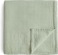 mushie Muslin Baby Swaddle Blanket | 100% Organic Cotton by mushie