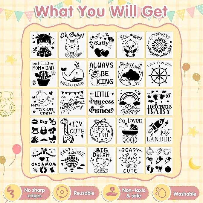 162Pcs Baby Shower Game Decorations Kit - Image 6