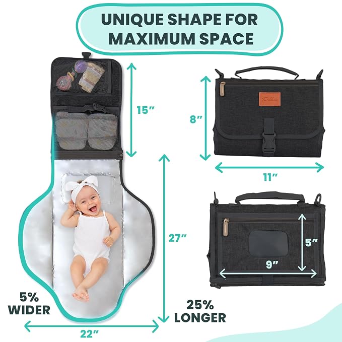 Portable Changing Pad for Newborns, Travel Diaper Changing Pad - Image 3