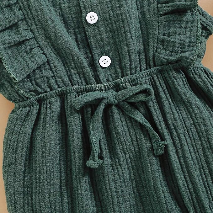 Renotemy Newborn Infant Baby Girl Clothes Rompers Summer Jumpsuits Short Sleeve - Image 5